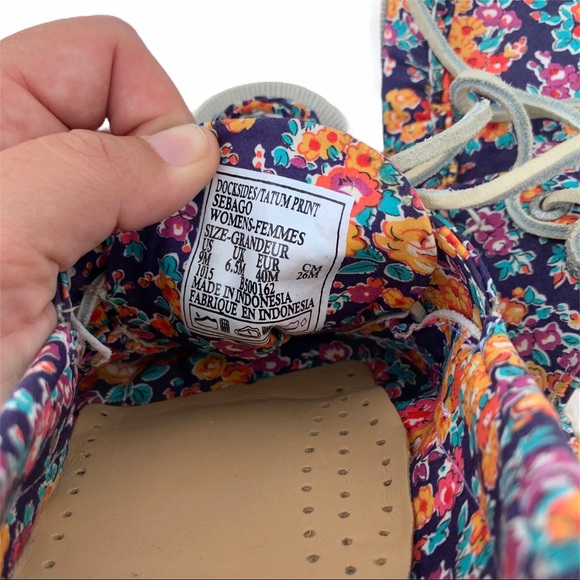 Sebago Docksides Loafers Tatum Print Size 9 Women - Picture 9 of 10